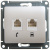 Розетка двойная RJ11+RJ45 кат.5E Systeme Electric Glossa Перламутр Systeme Electric Glossa GSL000685