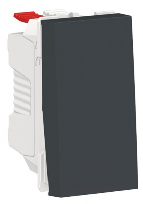 Переключатель 1-клавишный сх.6 10 AX 250В 1 модуль Schneider Electric Unica New Modular Антрацит Schneider Electric Unica New Modular NU310354