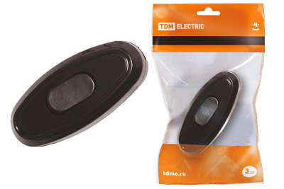 Выключатель на шнур 6A 250В черный TDM TDM ELECTRIC  SQ1806-0022