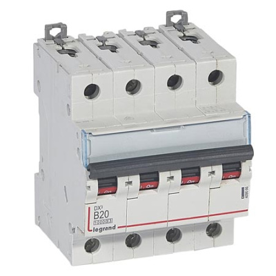 Автоматический выключатель 4P 20 A B 10kA Legrand DX3 Legrand DX3 409066