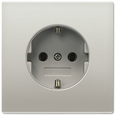 Механизм Розетка Schuko с заземлением 16A 250V Jung Сталь Jung Jung Механизмы ES1520