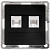 Розетка телефонная RJ11 + компьютерная RJ45 кат.5е Wessen 59 Черный бархат