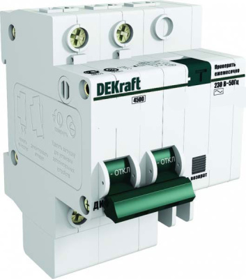 АВДТ со встр. защ. от сверхтоков 1P+N 16А 300мА AC С ДИФ-101 DEKraft DEKraft  15238DEK