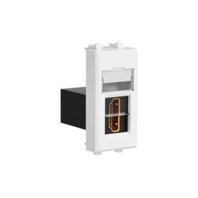 HDMI розетка модульная, тип А-А, "Avanti", "Белое облако", 1 модуль DKC DKC Avanti 4400251DKC