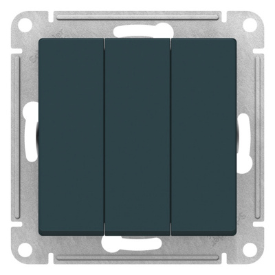 Выключатель 3-клавишный сх.1+1+1 10AX механизм Schneider Electric AtlasDesign Изумруд Systeme Electric AtlasDesign ATN000831