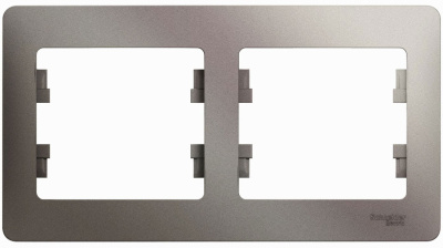 Рамка 2-постовая горизонтальная Systeme Electric Glossa Платина Systeme Electric Glossa GSL001202
