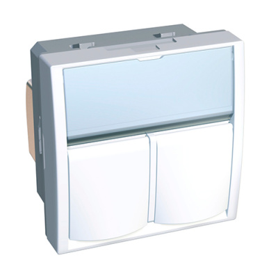 Розетка S-ONE 2XRJ45 CAT 5E неэкр R9003 Schneider Electric Schneider Electric  ALB44325N