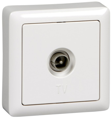 Розетка TV оконечная накладная в сборе Wessen Хит Белый Wessen Wessen Хит RAT-1A3-B