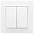 Выключатель 2-клавишный СП 10A EKF Basic Минск Белый