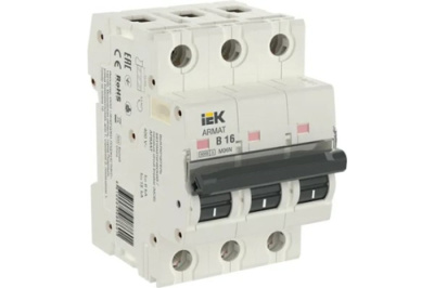 Автоматический выключатель 3P 16A (B) 6kA IEK M06N ARMAT IEK  AR-M06N-3-B016