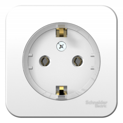 Розетка с заземлением без шторок накладного монтажа с изолирующей пластиной 16A 250В Systeme Electric Blanca Белый Systeme Electric Blanca BLNRA110111