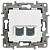 Двойная розетка RJ 45 категория 5е UTP IEK Etika Белый