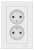 Розетка двойная без заземления 16A в сборе Schneider Electric AtlasDesign Белый Systeme Electric AtlasDesign ATN000120