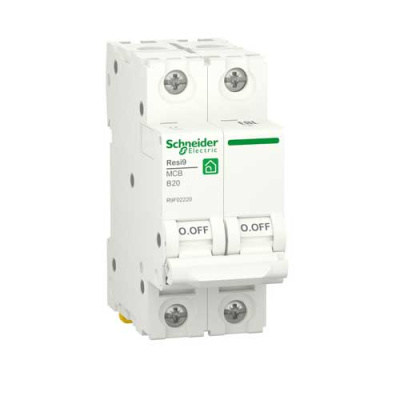 Автоматический выключатель 2P 20А (B) 6kA Schneider Electric Resi9 R9F02220