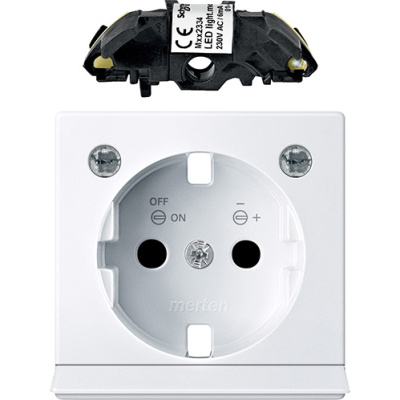 Ц.плат.с мод.свет.подсв.д/роз.Schuko а-б Schneider Electric Schneider Electric  MTN2334-0325