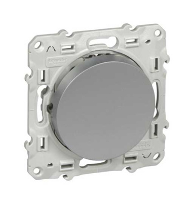 Выключатель 1-клавишный 10A (схема 1) Schneider Electric Odace Алюминий Schneider Electric Odace S53R201