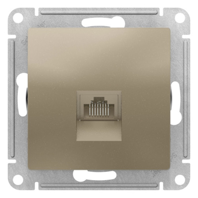 Розетка компьютерная RJ45 механизм Schneider Electric AtlasDesign Шампань Systeme Electric AtlasDesign ATN000583