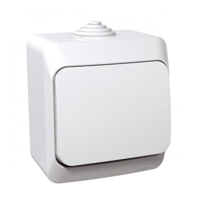 Этюд IP44 о/у Выключатель с самовозвратом 10 АХ, белый,  SE Systeme Electric Этюд KA10-041B