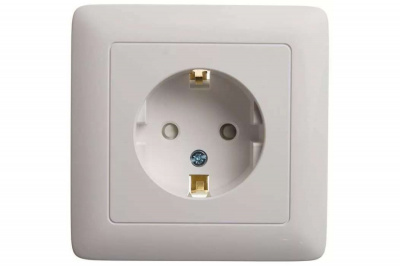 Хит с/у Розетка с заземлением со шторками 16А, 250В, белый. Россия Schneider Electric Systeme Electric  RS16-136-B