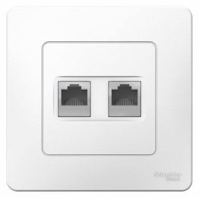 Розетка двойная компьютерная скрытой установки RJ45 кат.5E Systeme Electric Blanca Белый Systeme Electric Blanca BLNIS045451