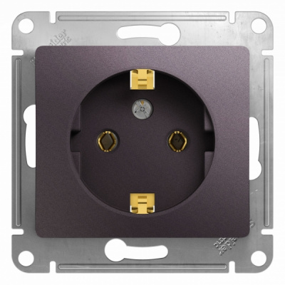 Розетка с заземлением 16A 250В механизм Systeme Electric Glossa Сиреневый туман Systeme Electric Glossa GSL001443