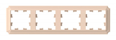 SE AtlasDesign ANTIQUE Рамка 4-постовая Песочный Systeme Electric AtlasDesign ATN101204