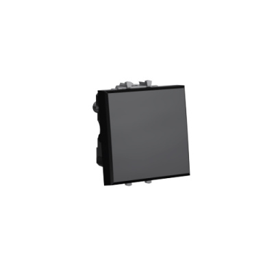 Выключатель двухполюсный одноклавишный модульный, "Avanti", "Черный квадрат", 2 модуля DKC DKC Avanti 4402222DKC