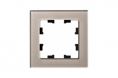 Рамка 1-постовая стекло Schneider Electric AtlasDesign Nature Шампань Systeme Electric AtlasDesign Nature ATN320501