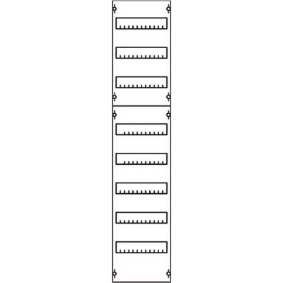 Панель распределительная EDF для модульных устройств 1200х250мм DIN125мм, 8рядов/96мод ABB ABB CombiLine-M 1V4A