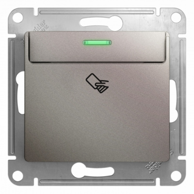 Выключатель карточный (схема 6) 10AX механизм Systeme Electric Glossa Платина Systeme Electric Glossa GSL001269