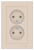 Розетка двойная без заземления16A в сборе Schneider Electric AtlasDesign Бежевый Systeme Electric AtlasDesign ATN000220