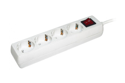 Удлинитель У04К-выкл. 4 места 2P+PE/3метра 3х1мм2 16А/250 IEK IEK  WYP10-16-04-03-ZK-N