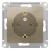 Розетка с заземлением 16A механизм Schneider Electric AtlasDesign Шампань Systeme Electric AtlasDesign ATN000543