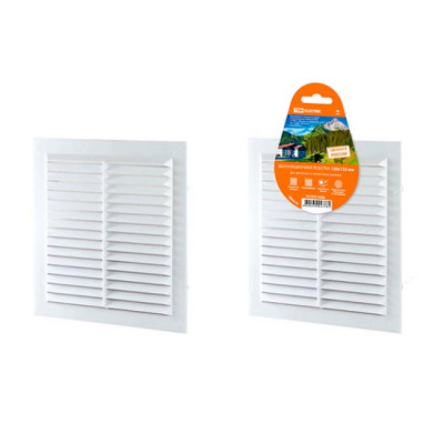 Решетка вентиляционная 150х150мм неразъемная с москитной сеткой белая TDM TDM ELECTRIC  SQ1807-0086