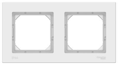 Рамка 2-постовая IP44 Schneider Electric AtlasDesign AQUA Белый Systeme Electric AtlasDesign ATN440102