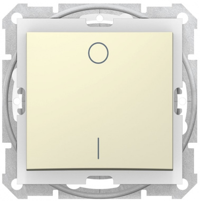 Выключатель 1-клавишный 2-полюсный 10A IP44 Schneider Electric Sedna Бежевый Schneider Electric Sedna SDN0200347