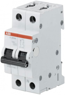 Автоматический выключатель 1P+N 16A (C) 6kA ABB S201 ABB S200 2CDS251103R0164
