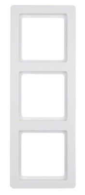 Рамка 3-постовая Berker Q.1 Полярная белизна бархат Berker Q.1/Q.3 10136089 Berker
