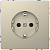 Розетка с заземлением с защитными шторками 16A винт.зажим Merten D-Life Сахара