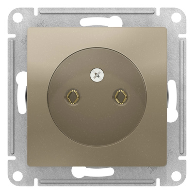 Розетка без заземления 16A механизм Schneider Electric AtlasDesign Шампань Systeme Electric AtlasDesign ATN000541