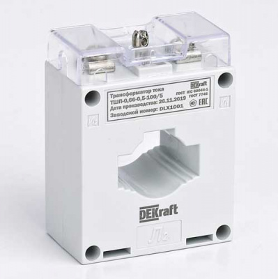 Трансформатор тока ТШП-0,66 0,5S 250/5 5ВА, диаметр 30мм DEKraft DEKraft  50105DEK