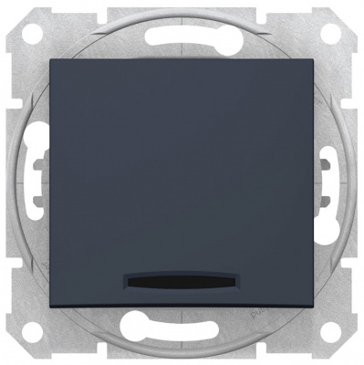 Выключатель 1-клавишный с подсветкой 10A Schneider Electric Sedna Графит Schneider Electric Sedna SDN1400170