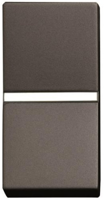 Выключатель 1-клавишный 2-х полюсный 1 мод ABB NIE Zenit Антрацит N2101.2 AN ABB Zenit 2CLA210120N1801