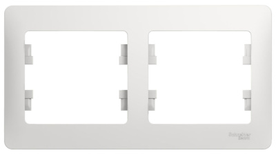 Рамка 2-постовая горизонтальная Systeme Electric Glossa Белый Systeme Electric Glossa GSL000102