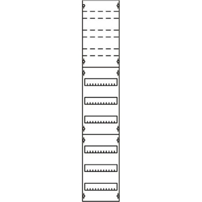 Панель распределительная EDF для устройств и зажимов 1350х250мм DIN125мм, 9рядов/108мод ABB ABB CombiLine-M 1V5KA