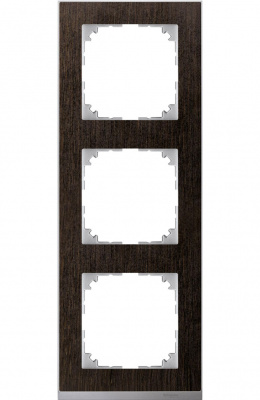 Рамка 3-постовая Merten M-Pure Decor Венге/Алюминий Merten M-Pure Decor MTN4030-3671