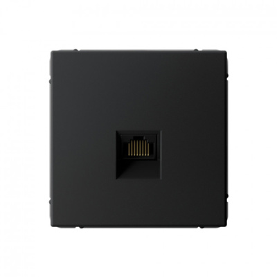 ARTGALLERY РОЗЕТКА компьютерная RJ45, кат. 6A, механизм, КАРБОН Systeme Electric ArtGallery GAL001086