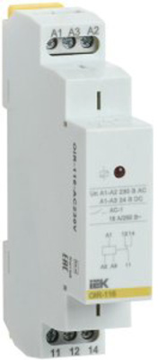 Реле промежут. OIR 1 конт. 16А 230В AC IEK IEK  OIR-116-AC230V
