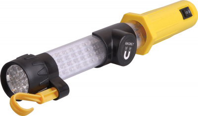 Светильник переносной LED60+18+1, USB-разъем, крюк, Li-Metal 1.2Ah, 3ч, IP44 / желтый/черный IEK ДРО2060М  IEK ДРО LDRO1-2060M-79-3H-K02