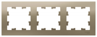 Рамка 3-постовая универсальная Schneider Electric AtlasDesign Шампань Systeme Electric AtlasDesign ATN000503